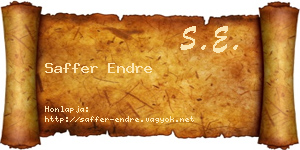 Saffer Endre névjegykártya