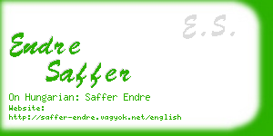 endre saffer business card